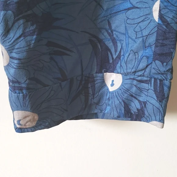 Elevenses for Anthropologie Blue Lunar Mum Tapered Capris Size 6 - Picture 4 of 11